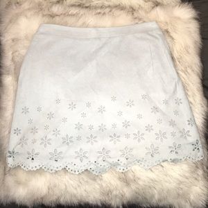 Scalloped mini skirt